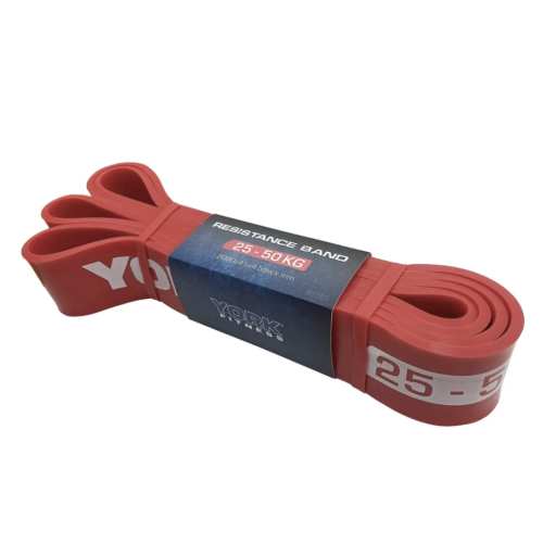 Резинка для фитнеса  York 25-50 кг красный #Y-80505 - фото №4